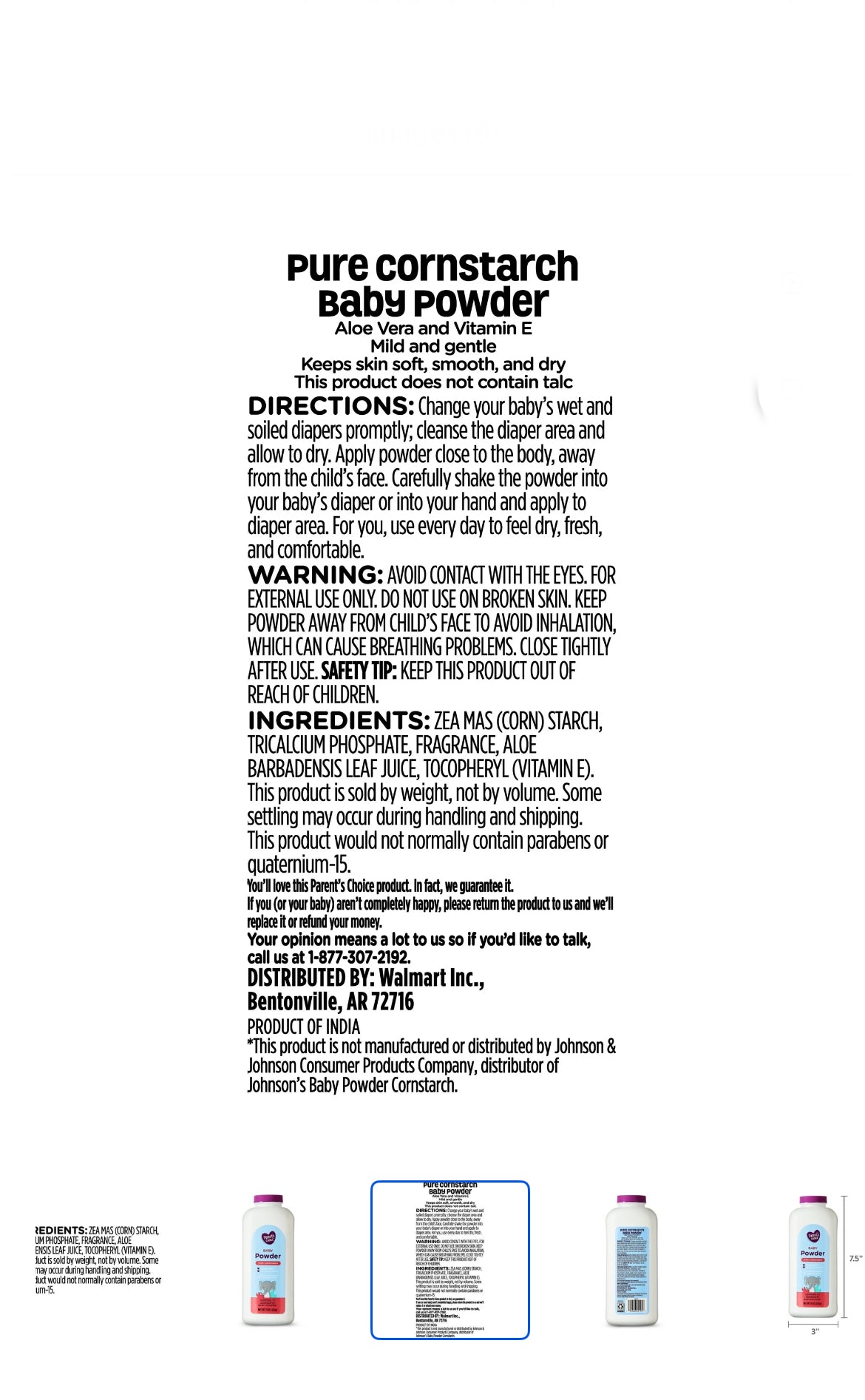 Parent Choice Baby Powder 15 oz (425g) image 3