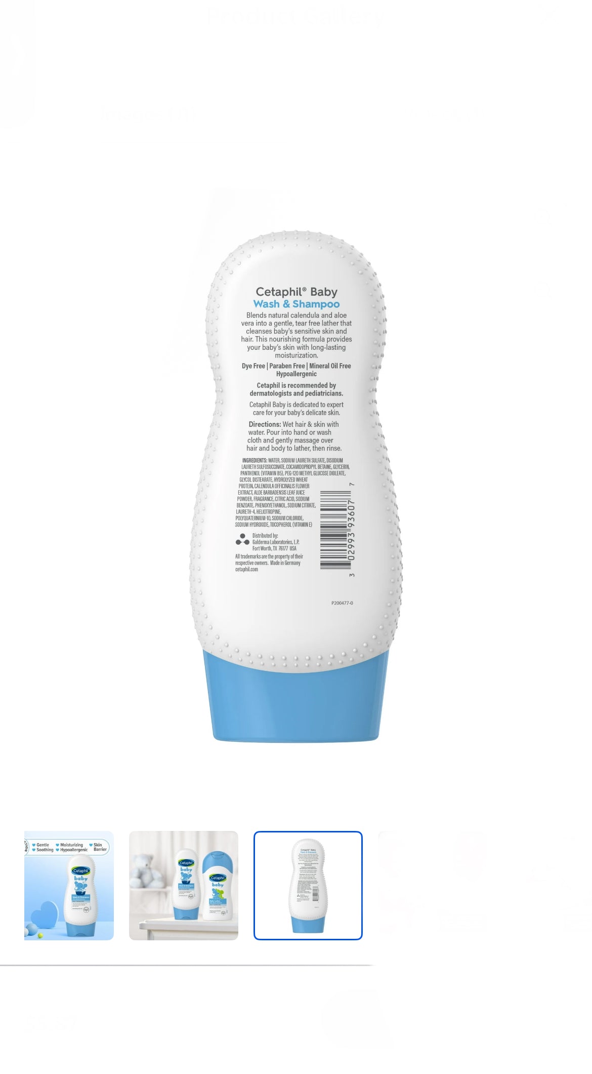 Cetaphil Baby Wash & Shampoo 7.8 fl oz (230ml) image 2