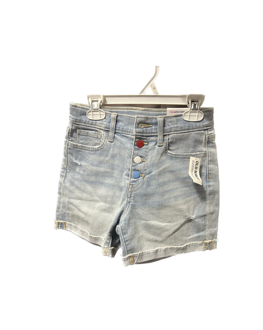 Old navy color bloc button high waisted jeans shorts image 0