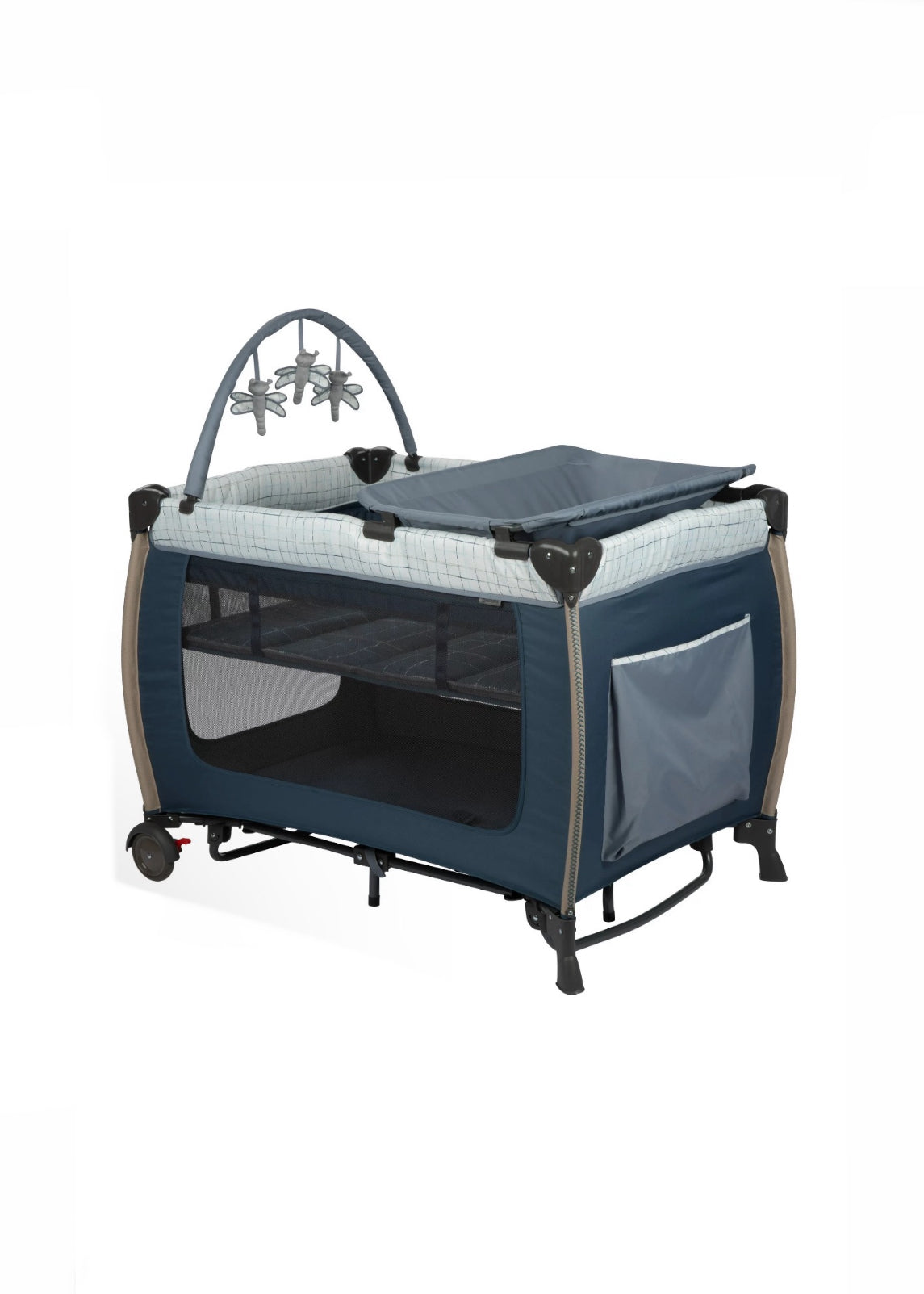 Playpen -Monbebe Willow Rocking Play Yard with Full Size Bassinet image 0