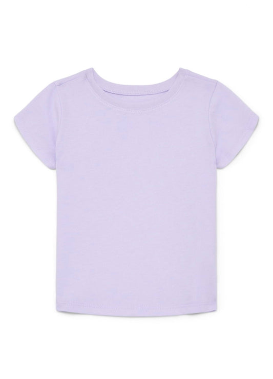 Wonder Nation Baby Girls Crewneck Tee with Short Sleeves
