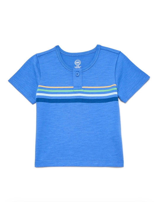 Wonder Nation Baby Boys Short-Sleeve Henley Tee